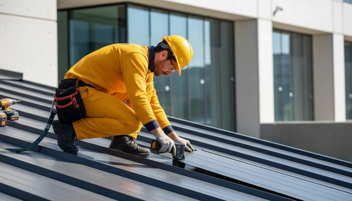 Metal roofing installation